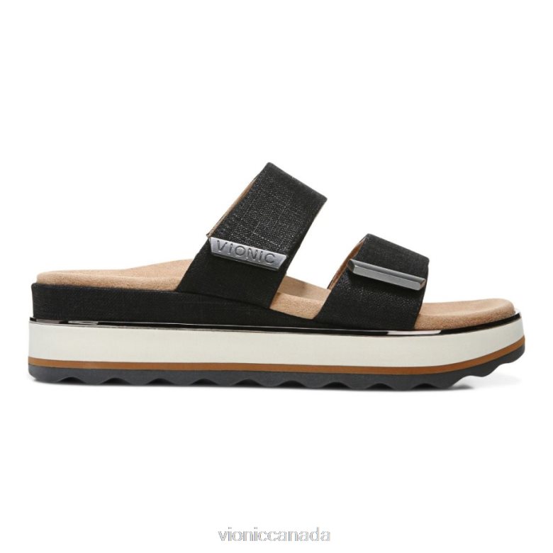 Vionic Brandie Flatform Sandal 464266922 Onyx Linen Vionic boots canada