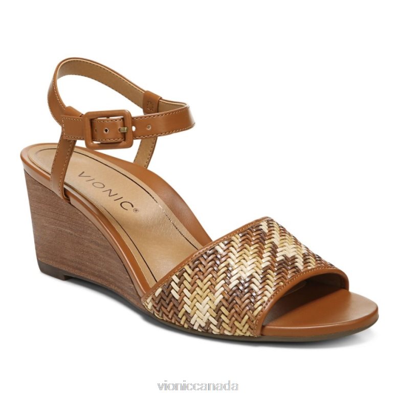 Vionic Clarita Wedge Sandal 464266893 Brown Vionic sandals canada