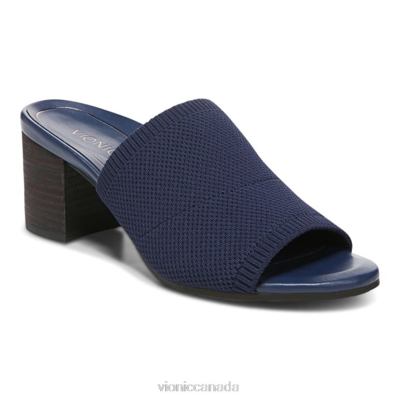 Vionic Fleur Heeled Sandal 464266892 Navy Vionic shoes calgary
