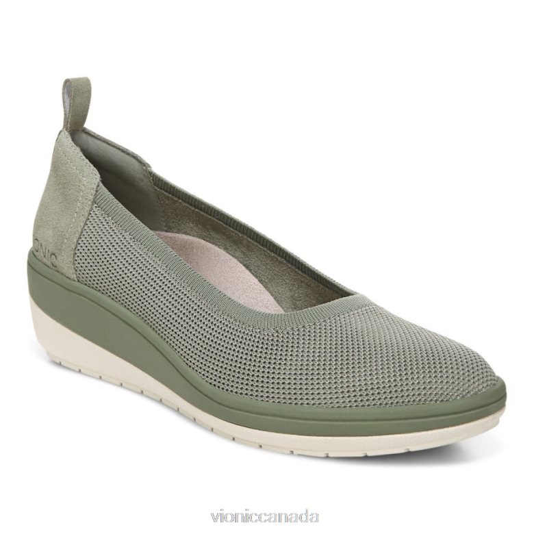 Vionic Jacey Knit Wedge 464266399 Army Green Vionic canada shoes