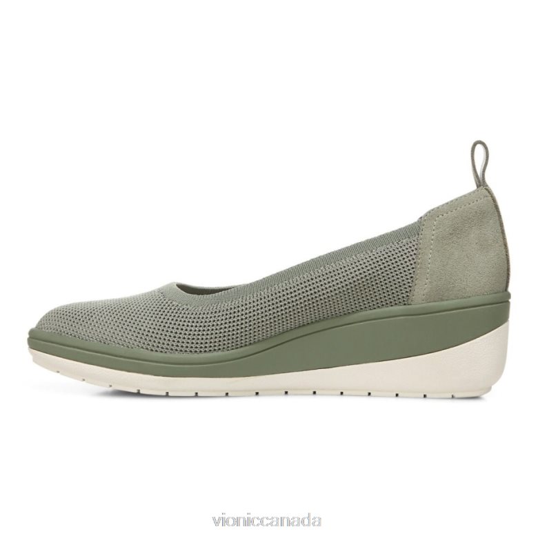 Vionic Jacey Knit Wedge 464266399 Army Green Vionic canada shoes