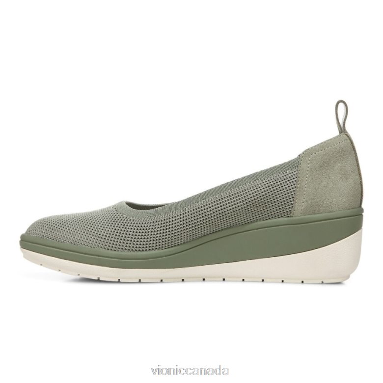 Vionic Jacey Knit Wedge 464266906 Army Green Vionic boots canada