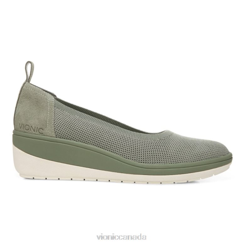 Vionic Jacey Knit Wedge 464266906 Army Green Vionic boots canada