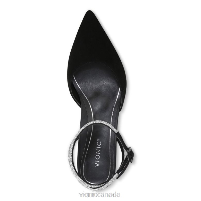 Vionic Jacynda Kitten Heel 464266885 Black Suede Vionic sandals canada