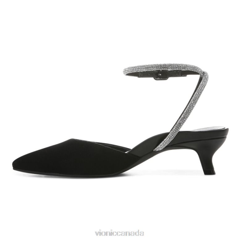 Vionic Jacynda Kitten Heel 464266885 Black Suede Vionic sandals canada