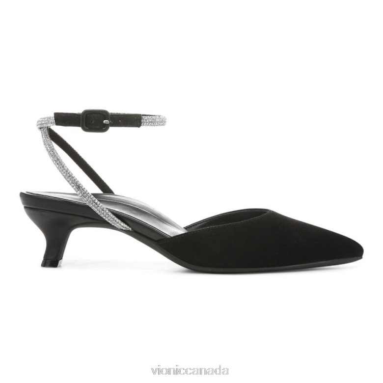 Vionic Jacynda Kitten Heel 464266885 Black Suede Vionic sandals canada