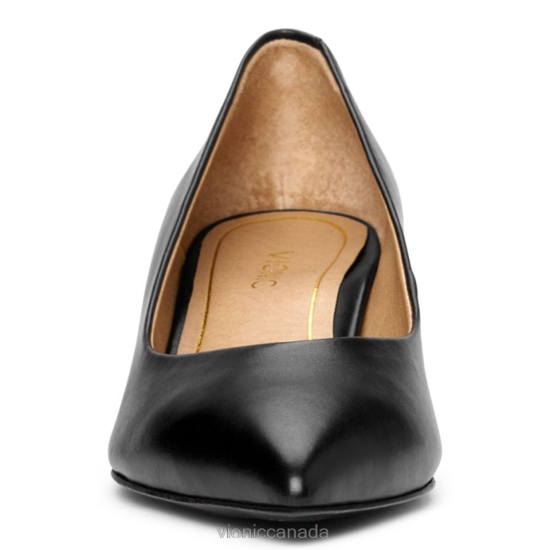 Vionic Josie Kitten Heel 46426616 Black Leather Vionic shoes calgary
