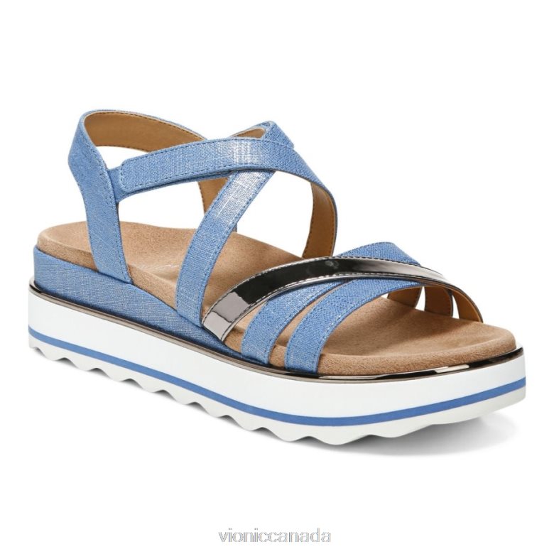 Vionic Kellyn Flatform Sandal 464266932 Vallarta Blue Vionic shoes calgary