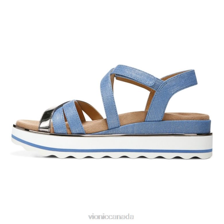Vionic Kellyn Flatform Sandal 464266932 Vallarta Blue Vionic shoes calgary