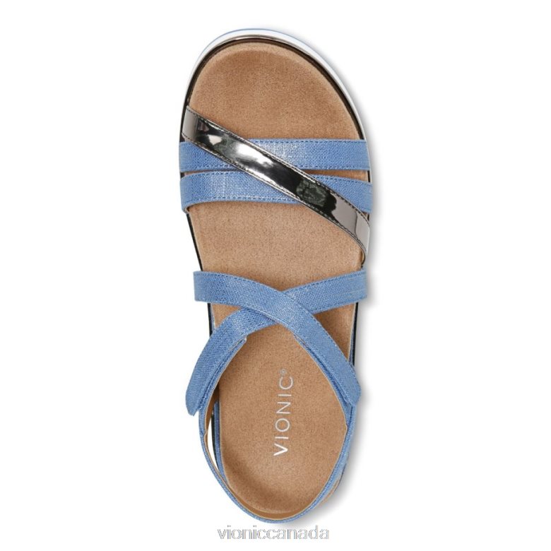 Vionic Kellyn Flatform Sandal 464266932 Vallarta Blue Vionic shoes calgary