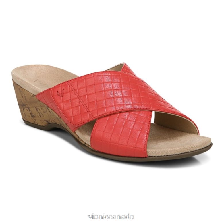 Vionic Leticia Wedge Sandal 464266901 Poppy Vionic sandals canada