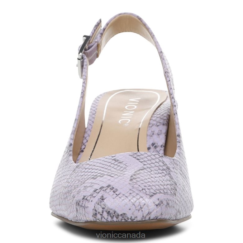 Vionic Nola Block Heel 464266209 Pastel Lilac Snake Vionic calgary