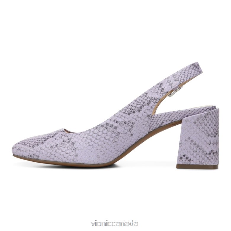 Vionic Nola Block Heel 464266209 Pastel Lilac Snake Vionic calgary