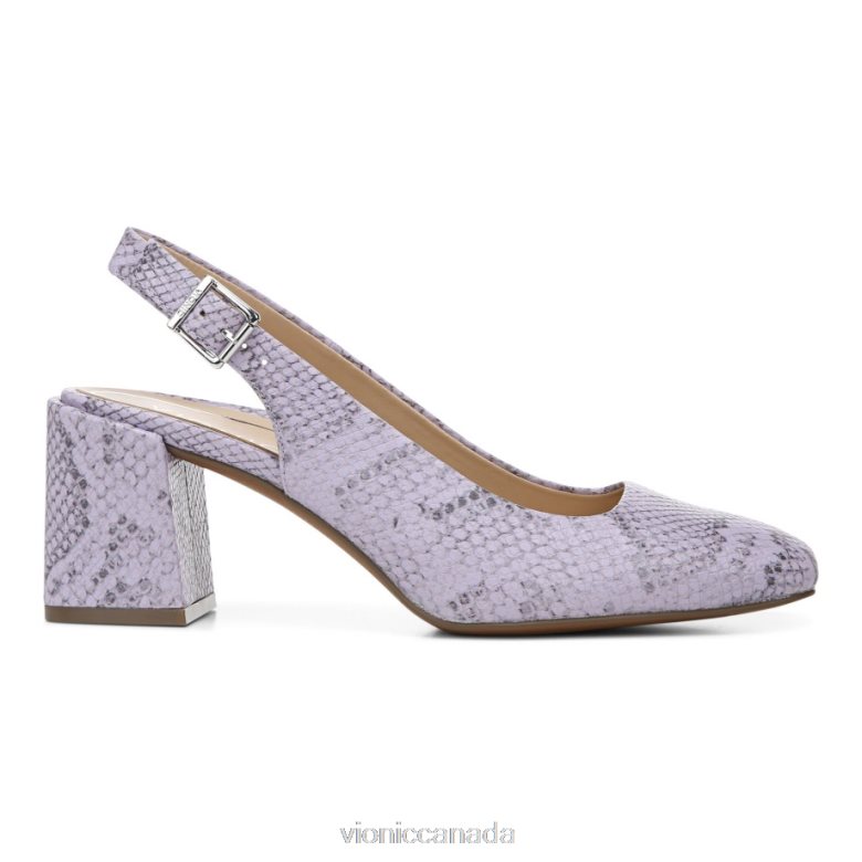 Vionic Nola Block Heel 464266209 Pastel Lilac Snake Vionic calgary