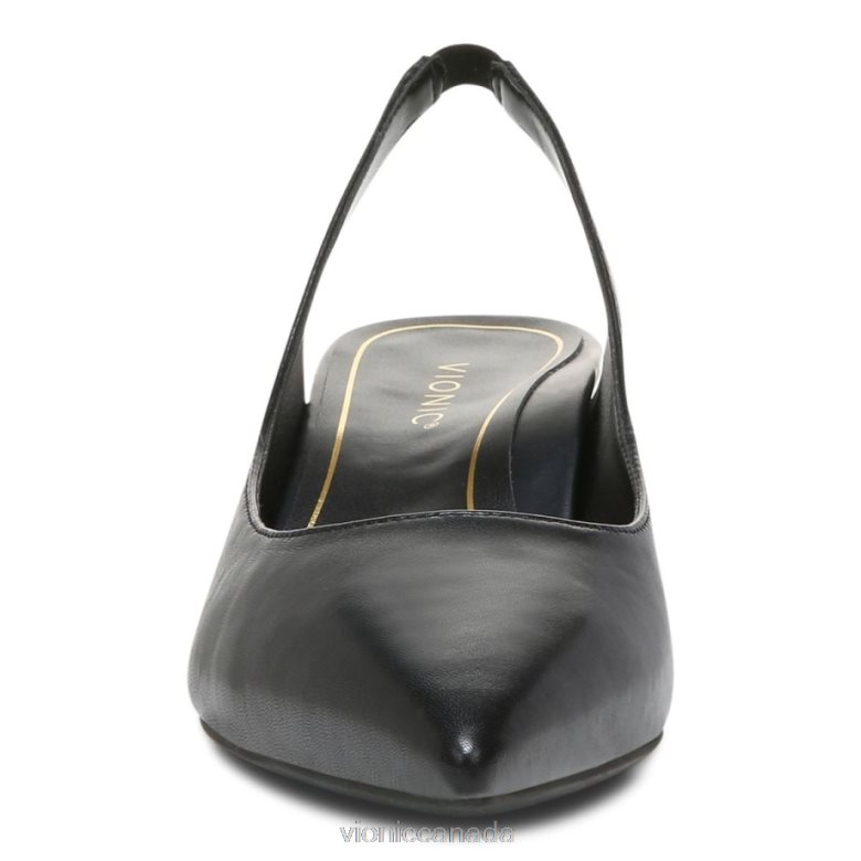 Vionic Ziva Kitten Heel 464266877 Black Leather Vionic sandals canada