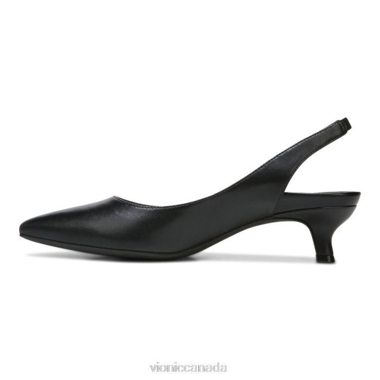 Vionic Ziva Kitten Heel 464266877 Black Leather Vionic sandals canada