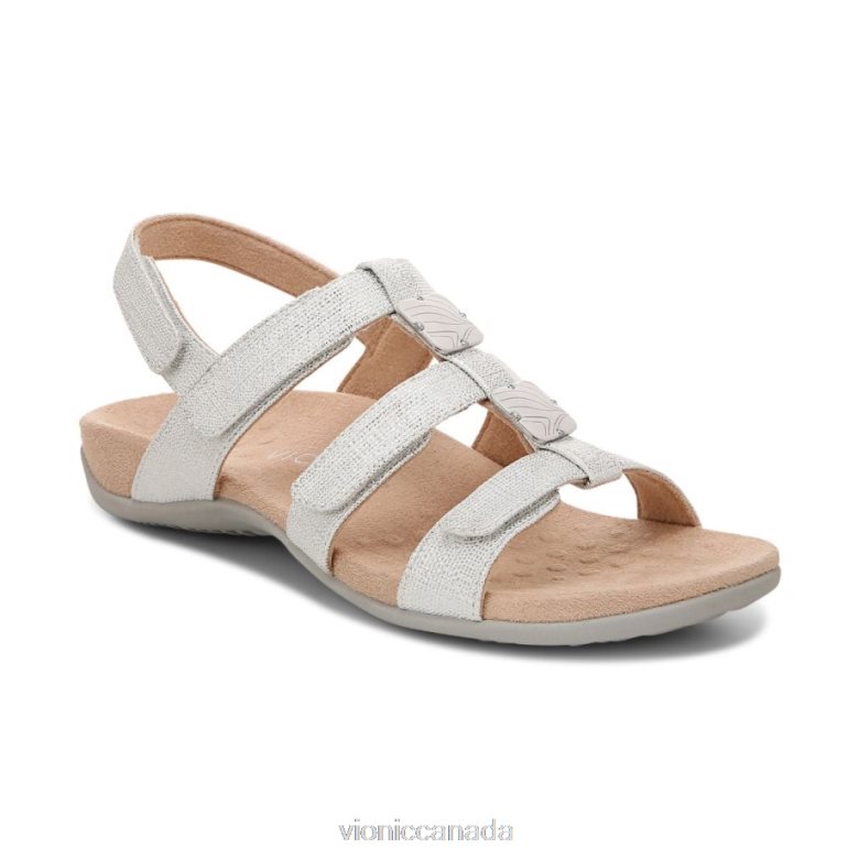 Vionic Amber Adjustable Sandal 4642661400 Silver Vionic canada sale