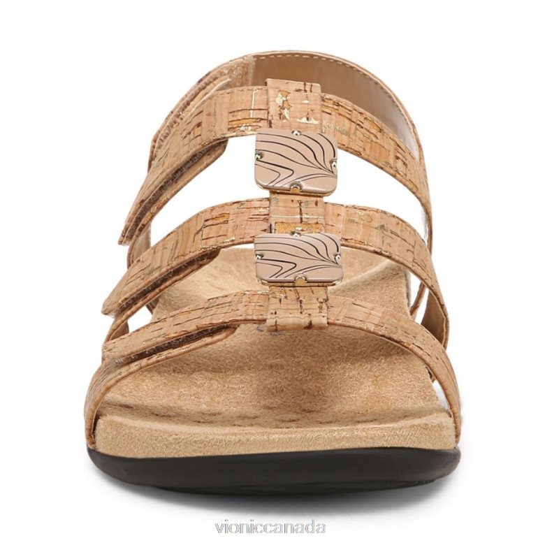 Vionic Amber Adjustable Sandal 4642661402 Gold Cork Vionic boots canada