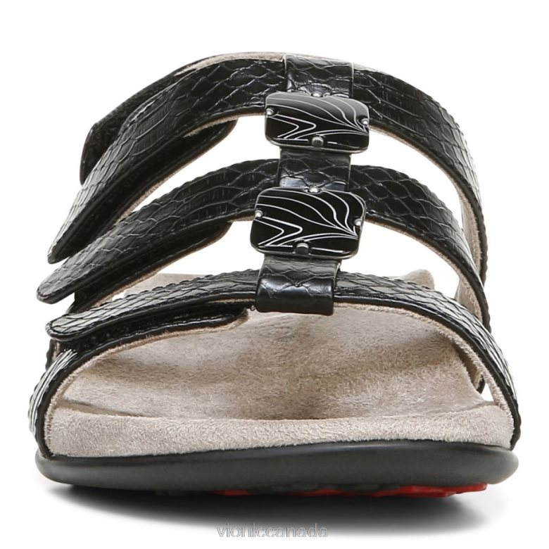 Vionic Amber Adjustable Sandal 4642661405 Black Snake Vionic sandals canada
