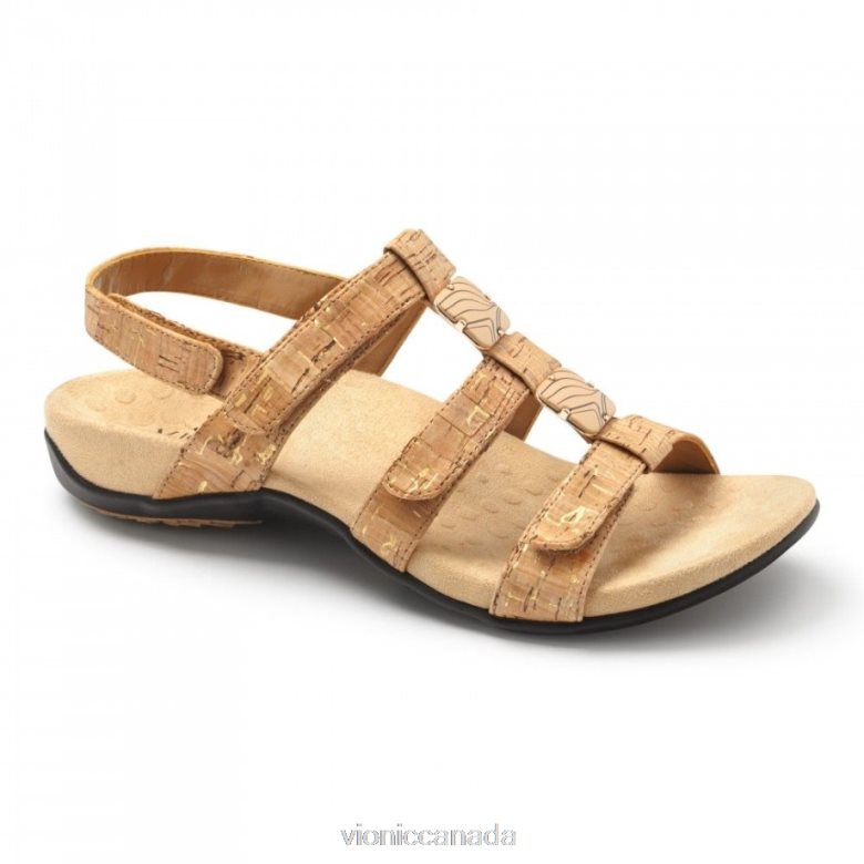 Vionic Amber Sandal 46426618 Gold Cork Vionic canada sale