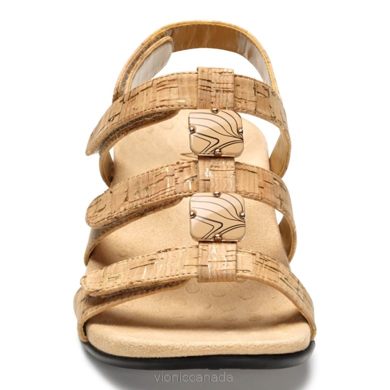 Vionic Amber Sandal 46426618 Gold Cork Vionic canada sale