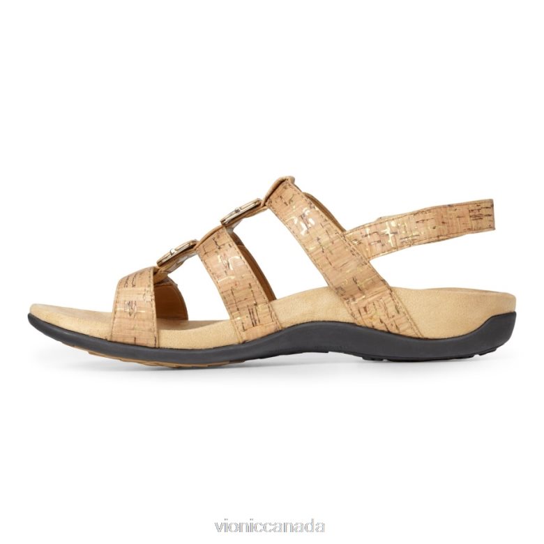 Vionic Amber Sandal 46426618 Gold Cork Vionic canada sale