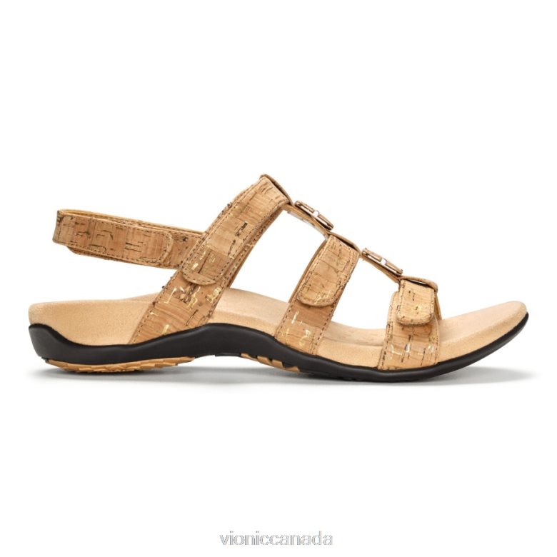 Vionic Amber Sandal 46426618 Gold Cork Vionic canada sale
