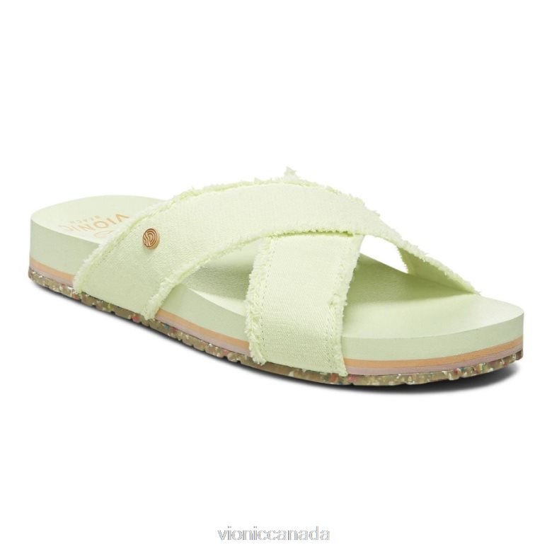 Vionic Beach Panama Sandal 4642661305 Pale Lime Vionic canada