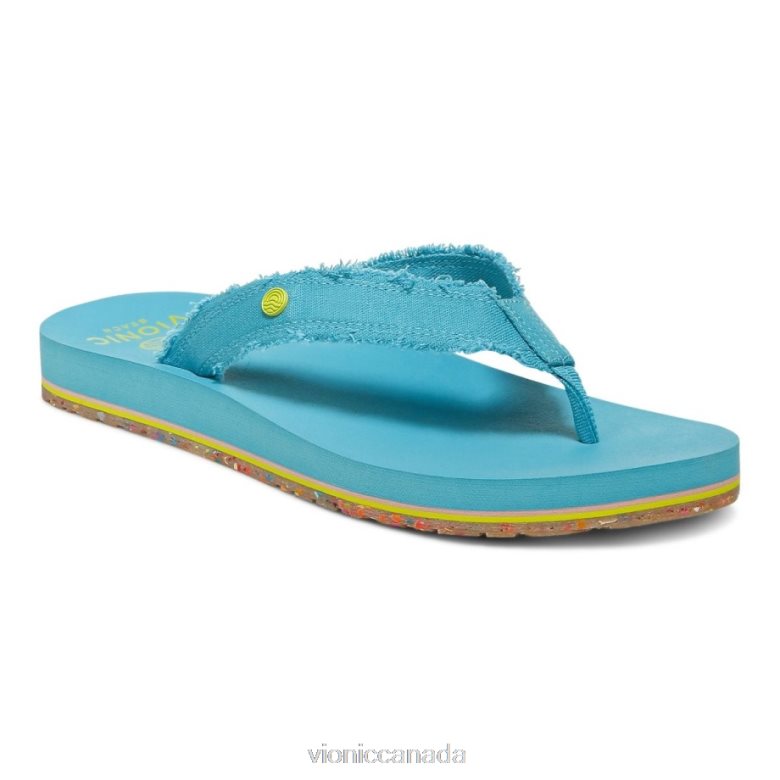 Vionic Beach Unwind Toe Post Sandal 4642661295 Lake Blue Vionic canada shoes