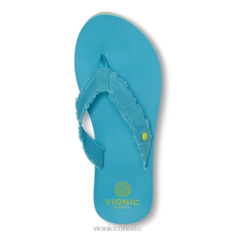 Vionic Beach Unwind Toe Post Sandal 4642661295 Lake Blue Vionic canada shoes