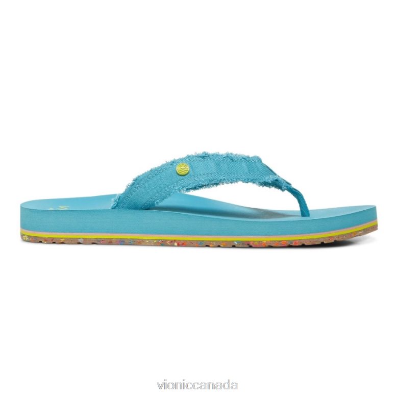 Vionic Beach Unwind Toe Post Sandal 4642661295 Lake Blue Vionic canada shoes