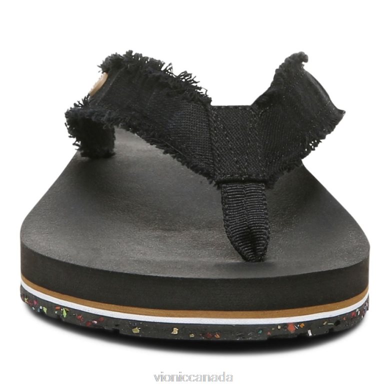 Vionic Beach Unwind Toe Post Sandal 4642661296 Black Vionic canada sale