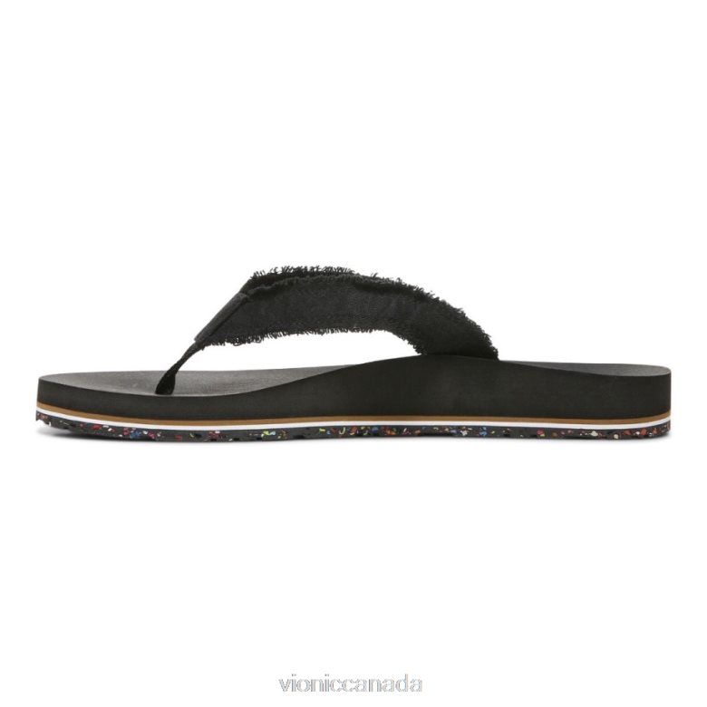 Vionic Beach Unwind Toe Post Sandal 4642661296 Black Vionic canada sale