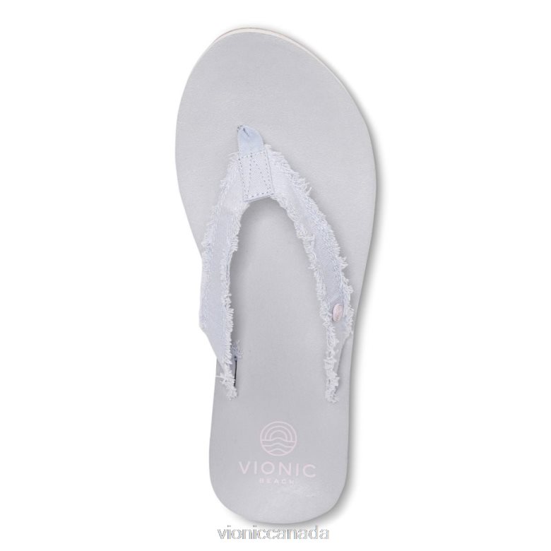 Vionic Beach Unwind Toe Post Sandal 4642661297 Blue Haze Vionic canada