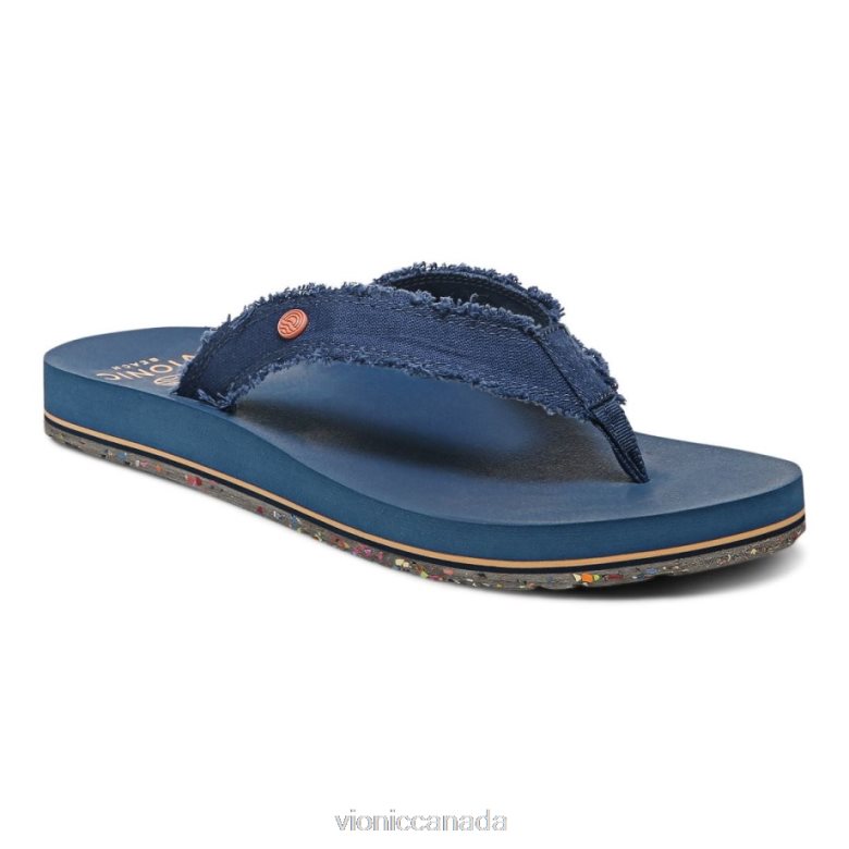 Vionic Beach Unwind Toe Post Sandal 4642661298 Navy Vionic boots canada