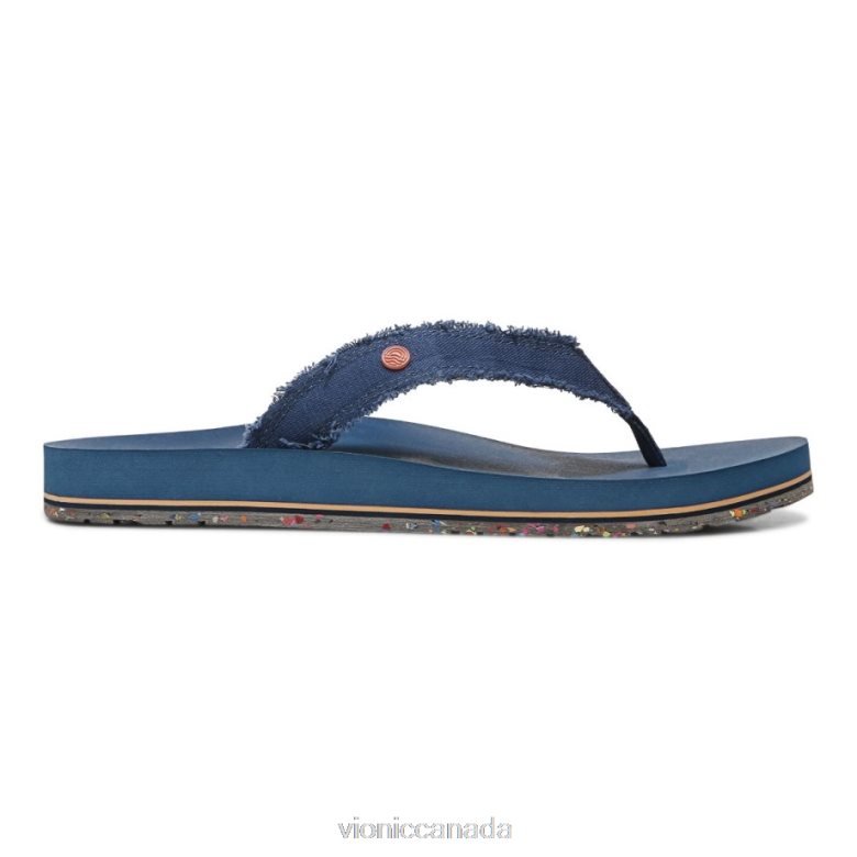 Vionic Beach Unwind Toe Post Sandal 4642661298 Navy Vionic boots canada