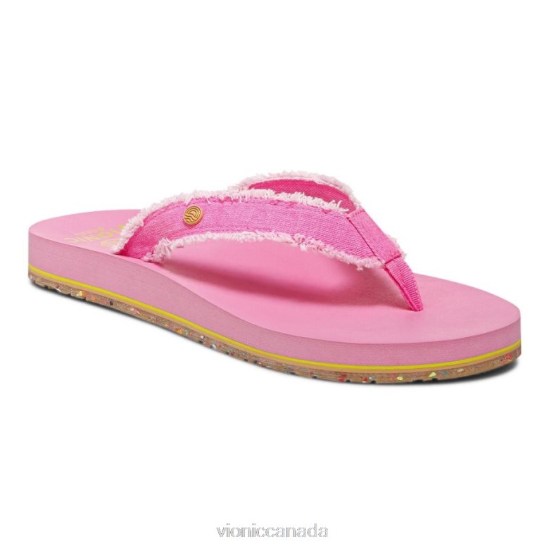 Vionic Beach Unwind Toe Post Sandal 4642661300 Bubblegum Vionic shoes calgary