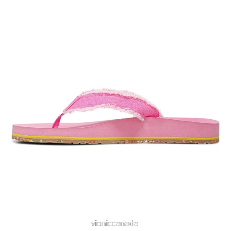 Vionic Beach Unwind Toe Post Sandal 4642661300 Bubblegum Vionic shoes calgary