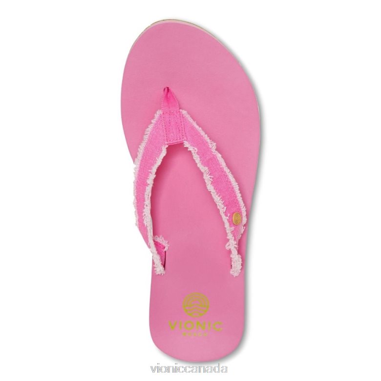 Vionic Beach Unwind Toe Post Sandal 4642661300 Bubblegum Vionic shoes calgary