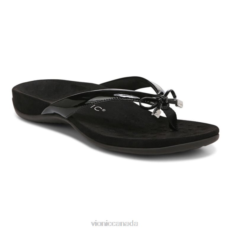 Vionic Bella Toe Post Sandal 4642661335 Black Vionic canada shoes