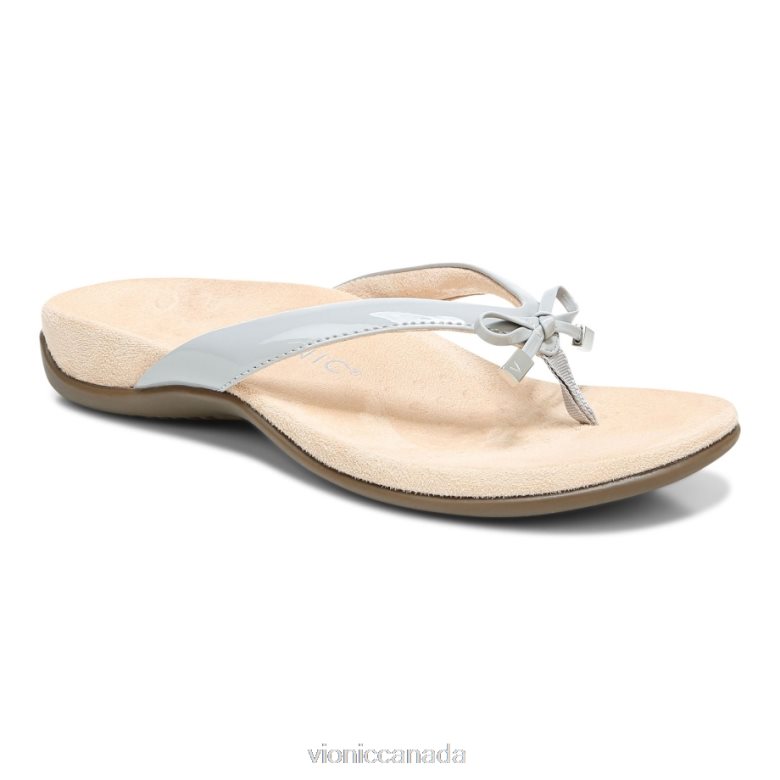Vionic Bella Toe Post Sandal 4642661338 Light Grey Vionic boots canada