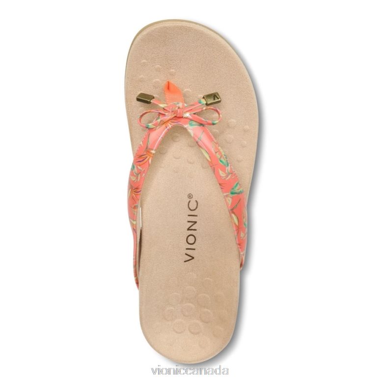Vionic Bella Toe Post Sandal 4642661343 Papaya Vionic canada shoes