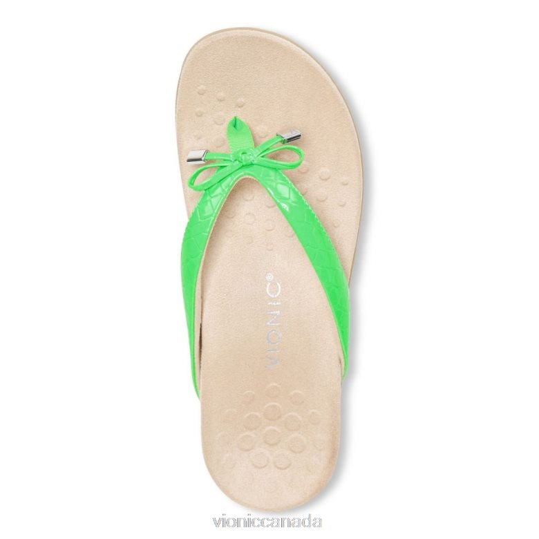 Vionic Bella Toe Post Sandal 4642661346 Electric Green Vionic boots canada
