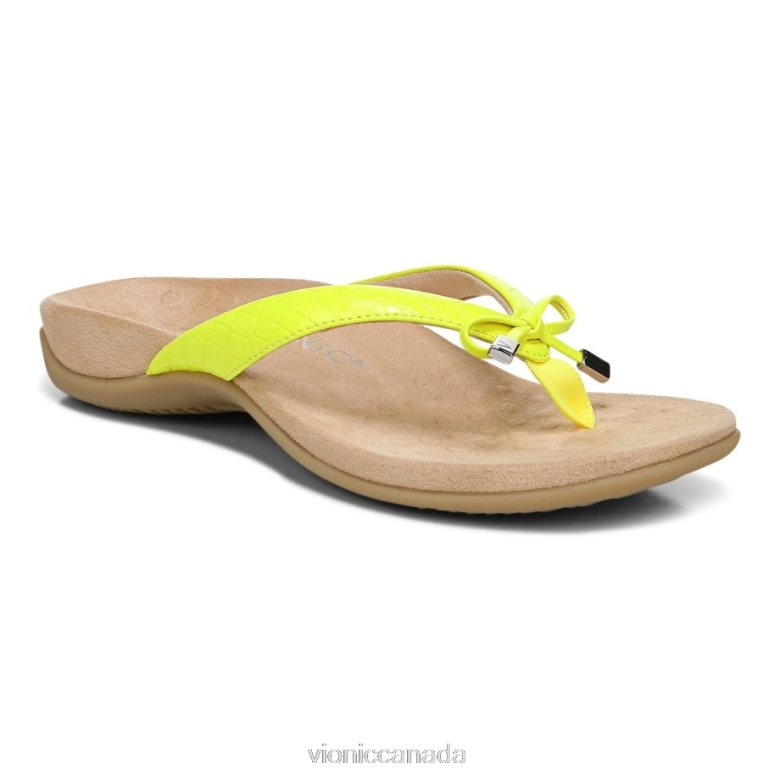 Vionic Bella Toe Post Sandal 4642661347 Yellow Vionic calgary