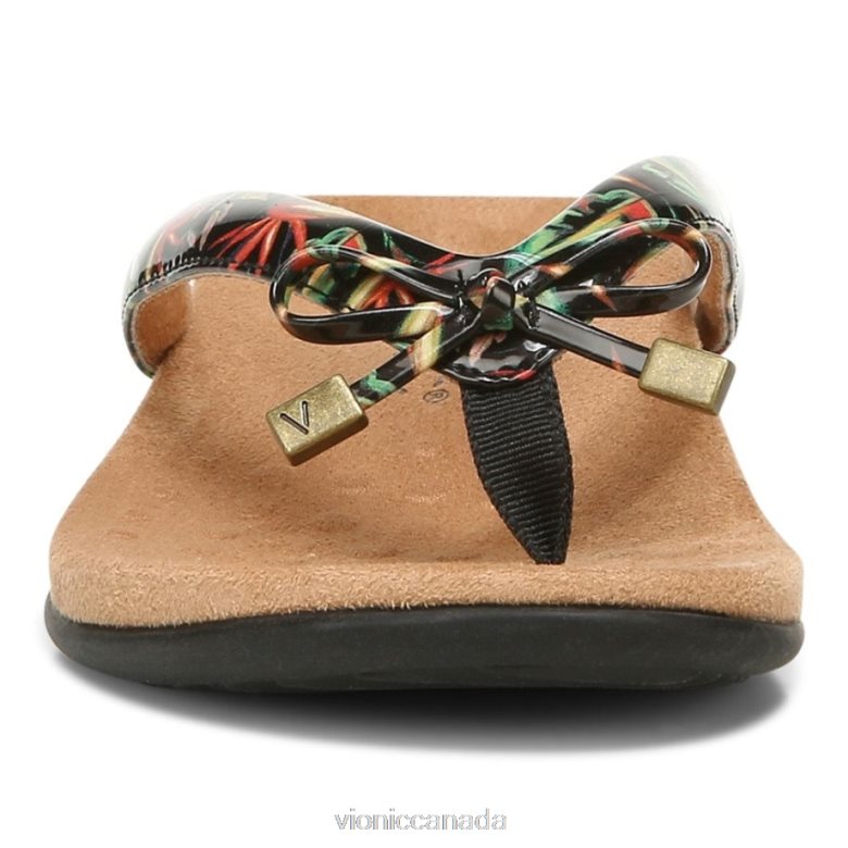 Vionic Bella Toe Post Sandal 464266295 Tropical Black Vionic canada shoes