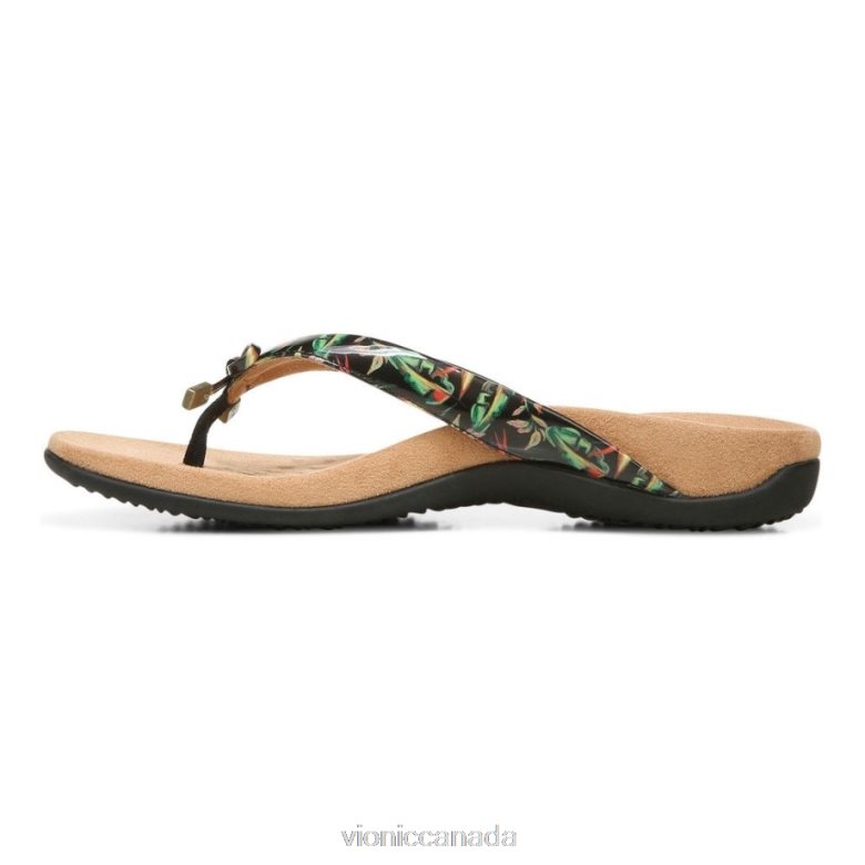 Vionic Bella Toe Post Sandal 464266295 Tropical Black Vionic canada shoes