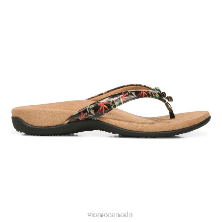 Vionic Bella Toe Post Sandal 464266295 Tropical Black Vionic canada shoes