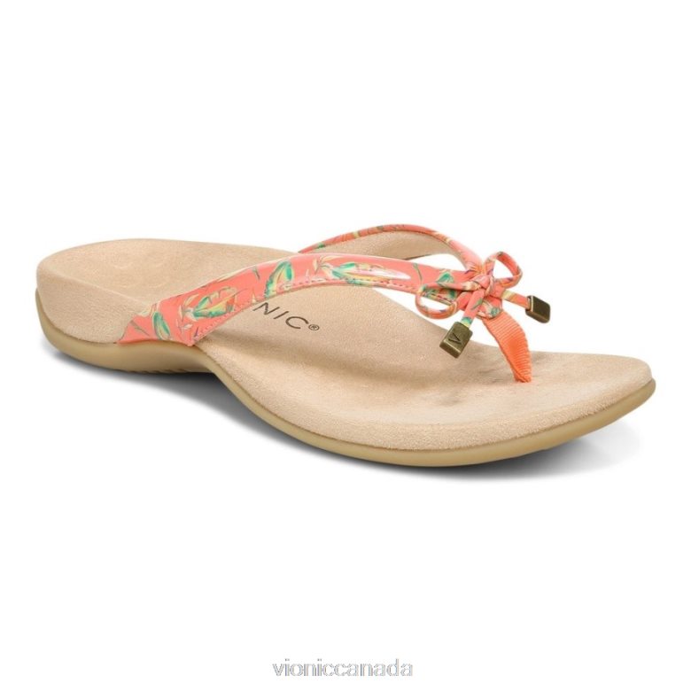 Vionic Bella Toe Post Sandal 464266297 Tropical Papaya Vionic canada