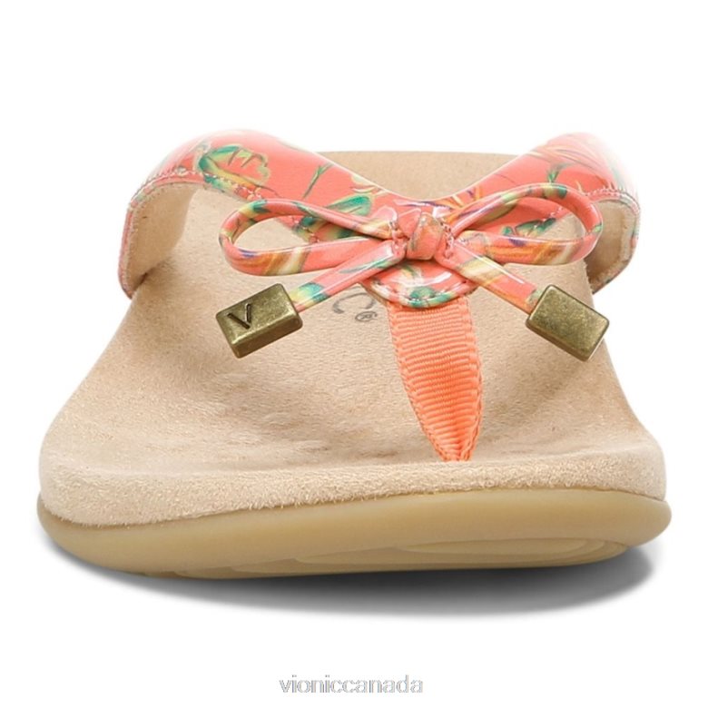 Vionic Bella Toe Post Sandal 464266297 Tropical Papaya Vionic canada