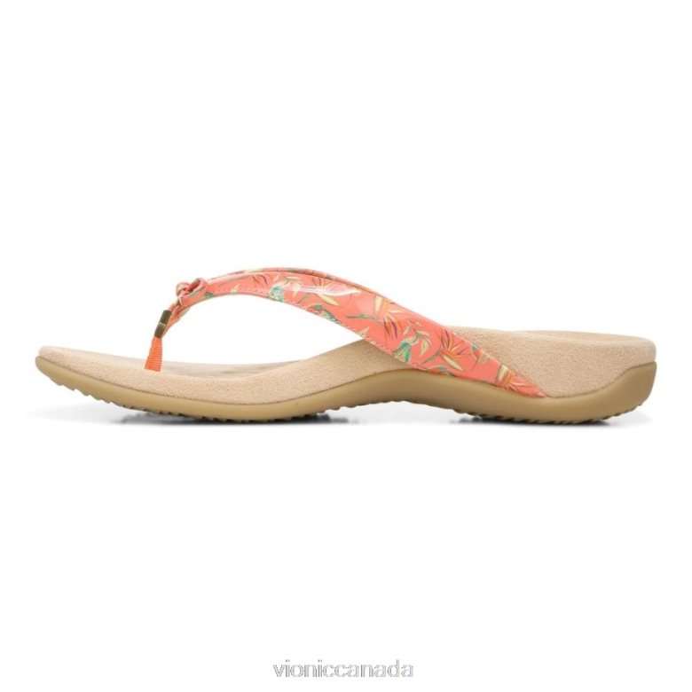 Vionic Bella Toe Post Sandal 464266297 Tropical Papaya Vionic canada